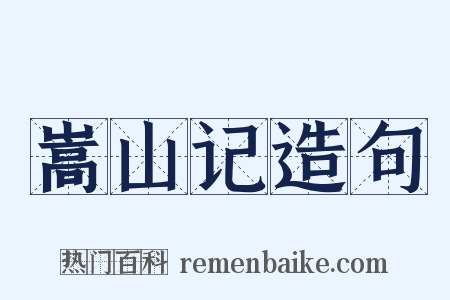 嵩山记造句是什么意思的图片